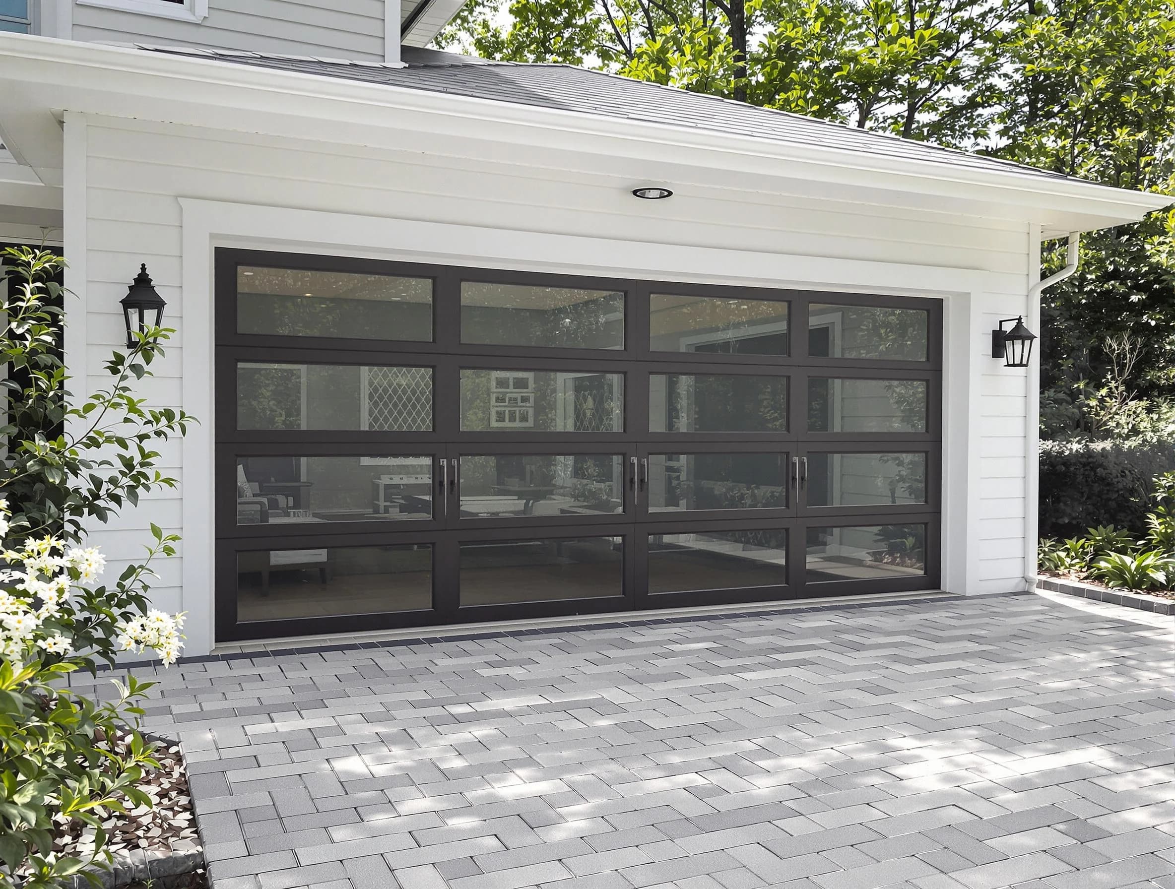 Hingham Garage Door Repair design specialist presenting custom garage door options to Hingham homeowner
