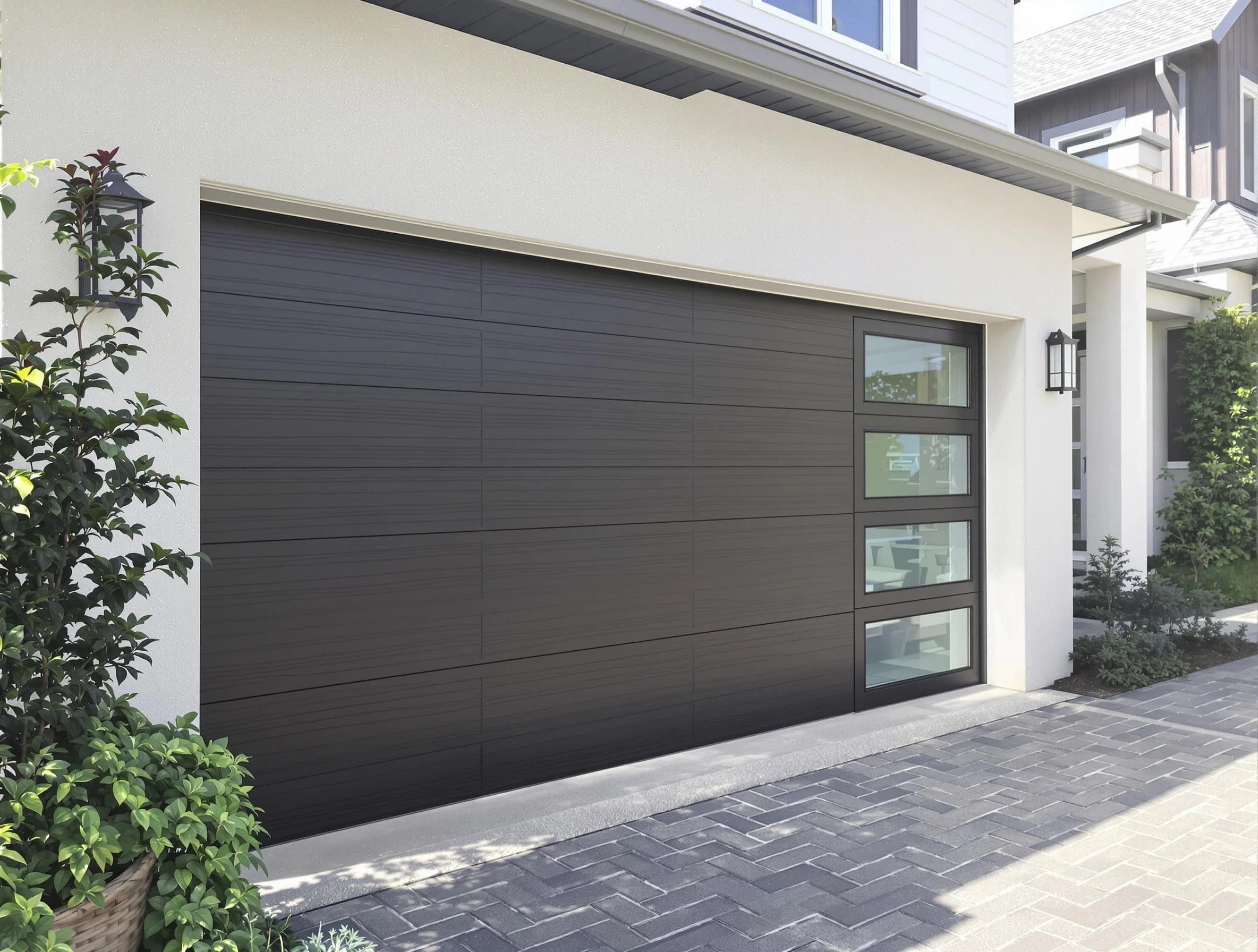 Custom garage door installation by Hingham Garage Door Repair in Hingham