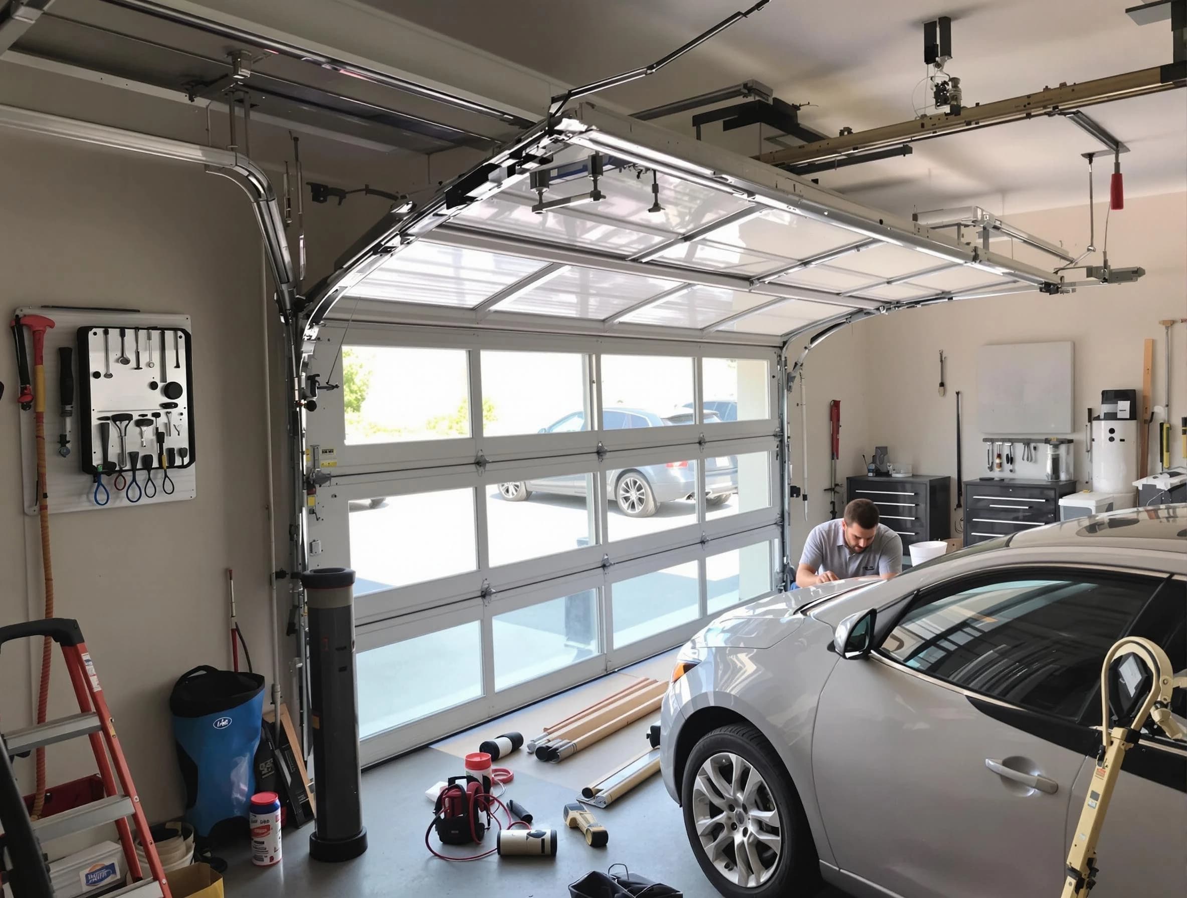 Garage door noise reduction service by Hingham Garage Door Repair in Hingham