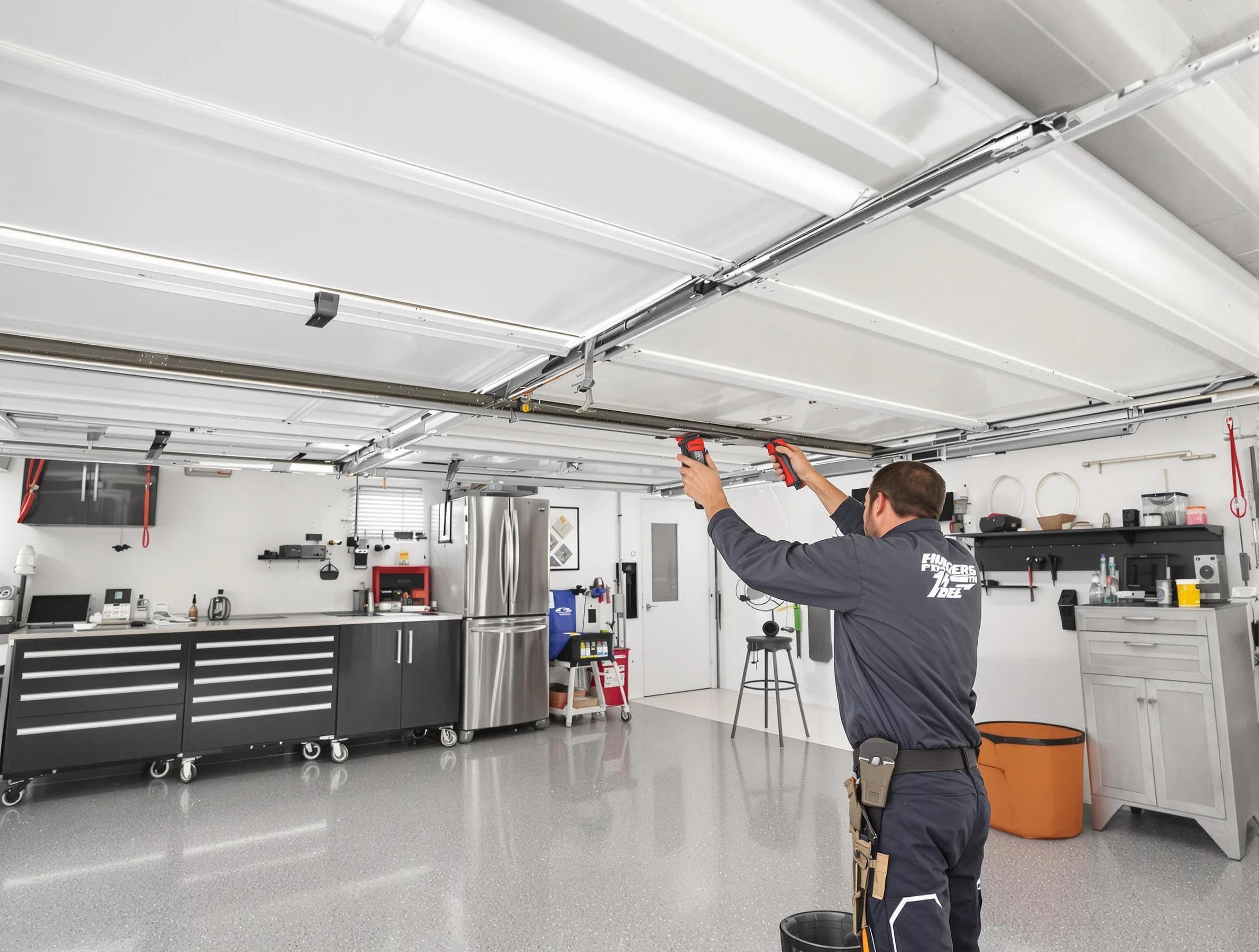 Overhead garage door repair service by Hingham Garage Door Repair in Hingham