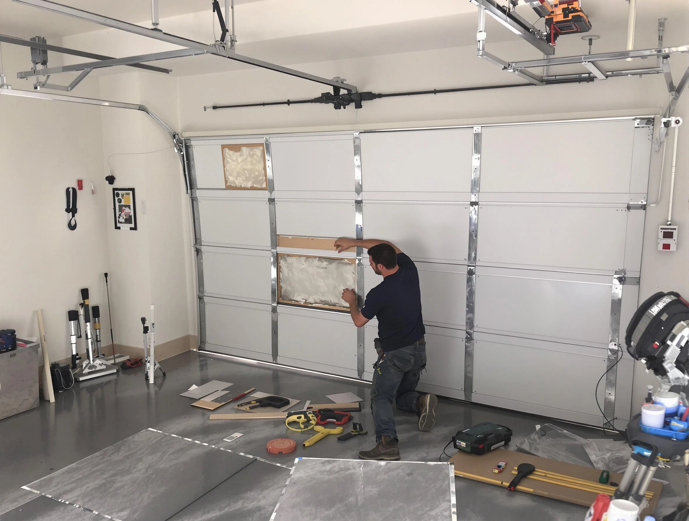 Garage Door Panel Repair in Hingham