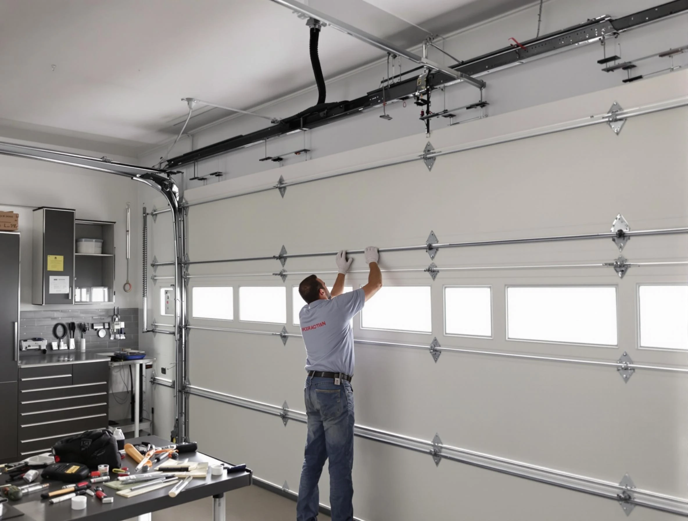 Garage Door Track Repair in Hingham