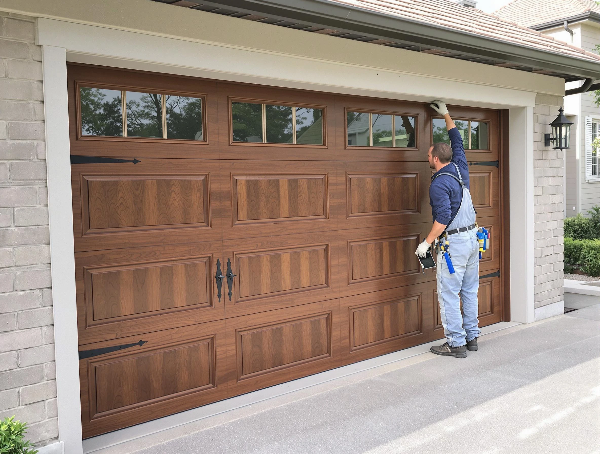 Custom garage door showcase by Hingham Garage Door Repair in Hingham