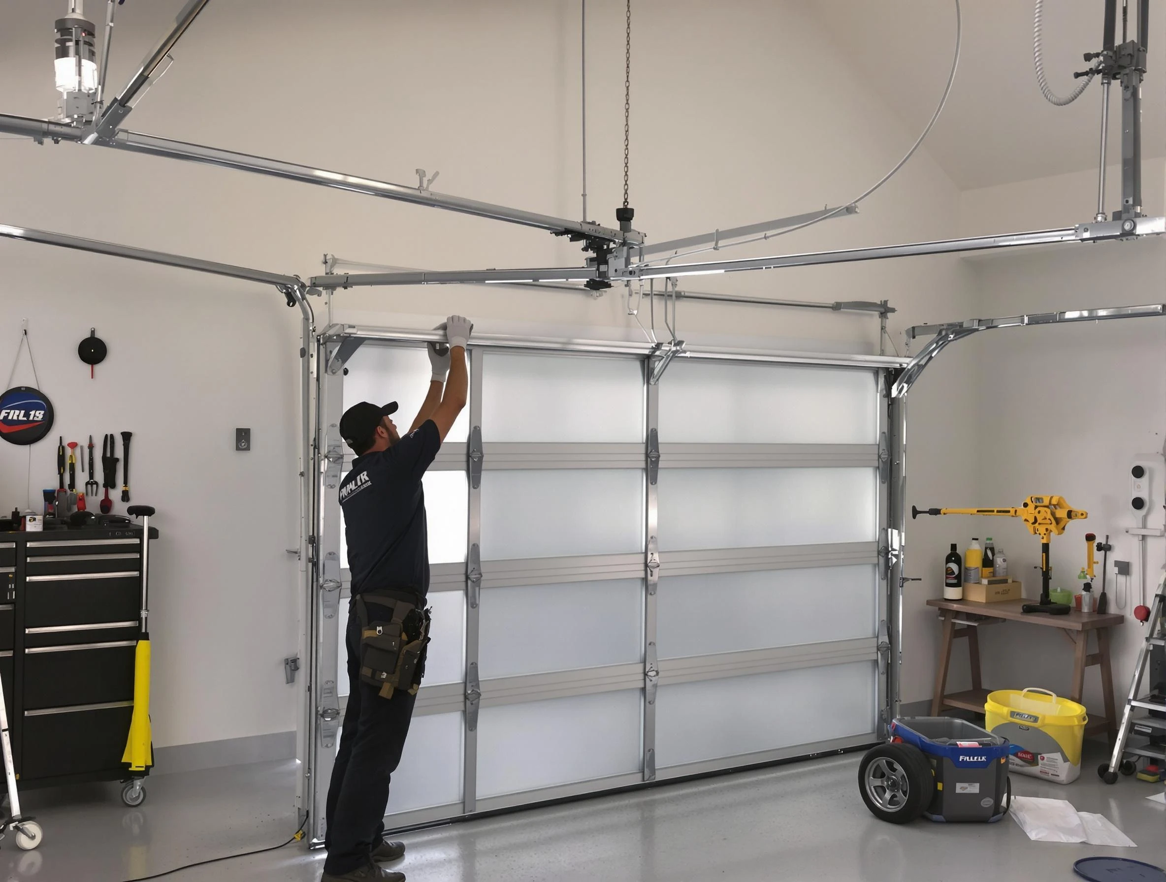 Hingham Garage Door Repair certified team performing precision garage door installation in Hingham